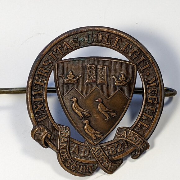 WW1 McGill University Canadian Officer Training Corps Hat Badge COTC Lees 1915 - Picture 5 of 6